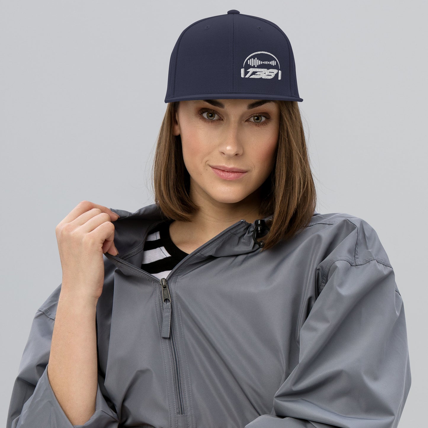 T38 White logo Snapback Hat