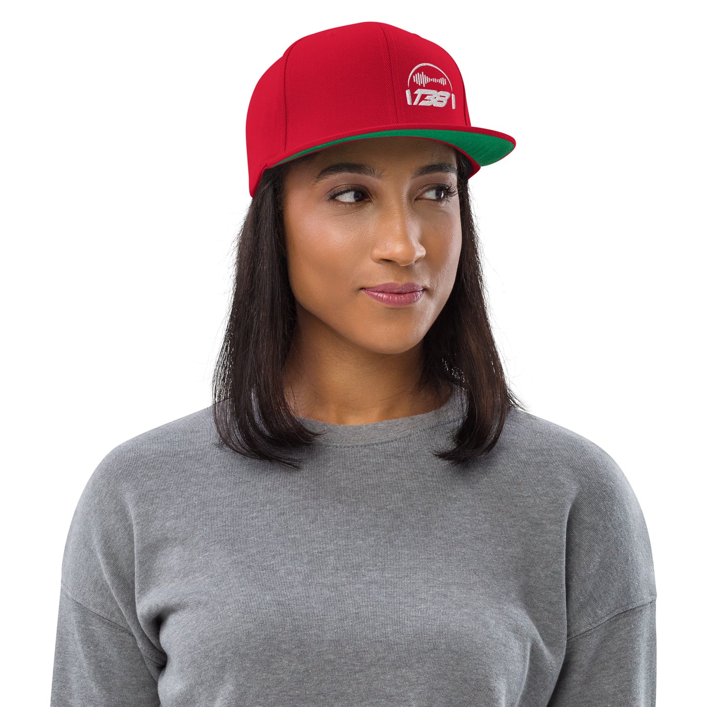 T38 White logo Snapback Hat