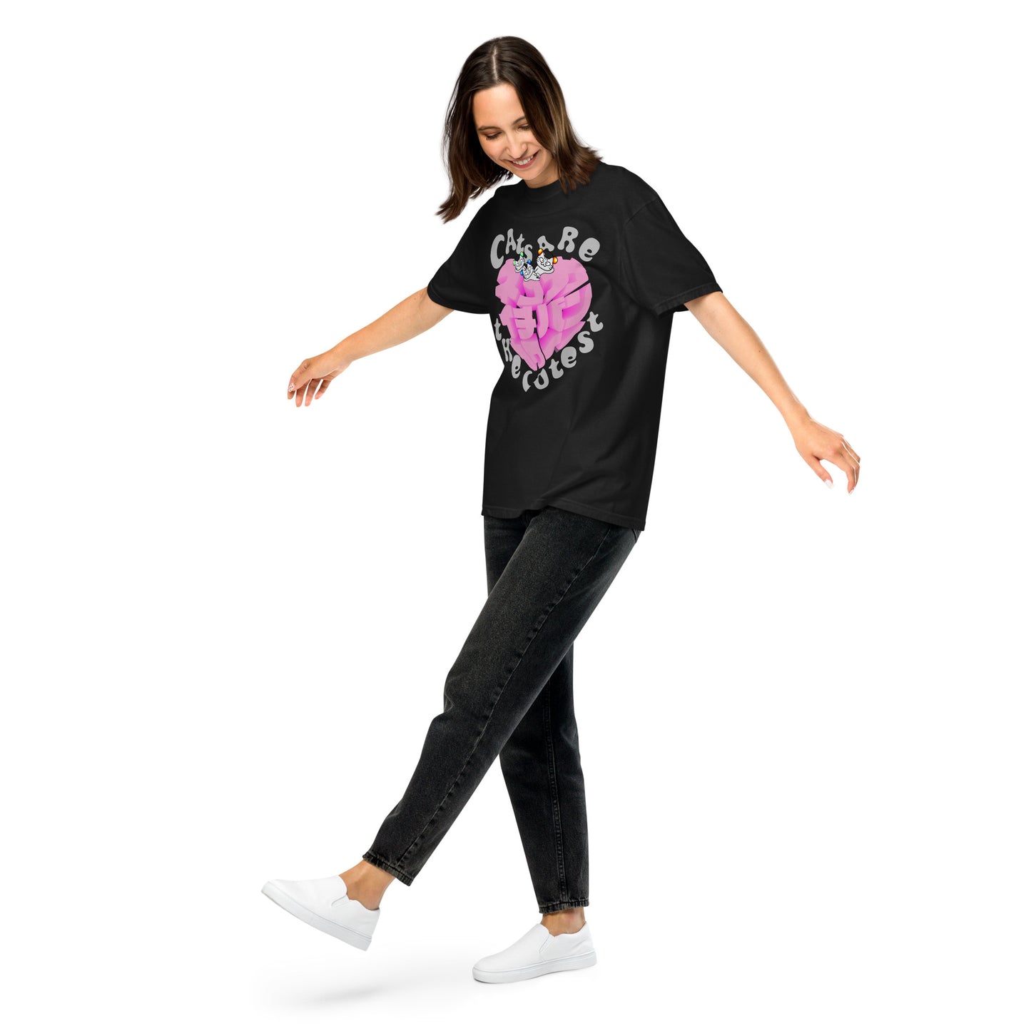 Katakana Heart With Cat Sabaunty Unisex t-shirt