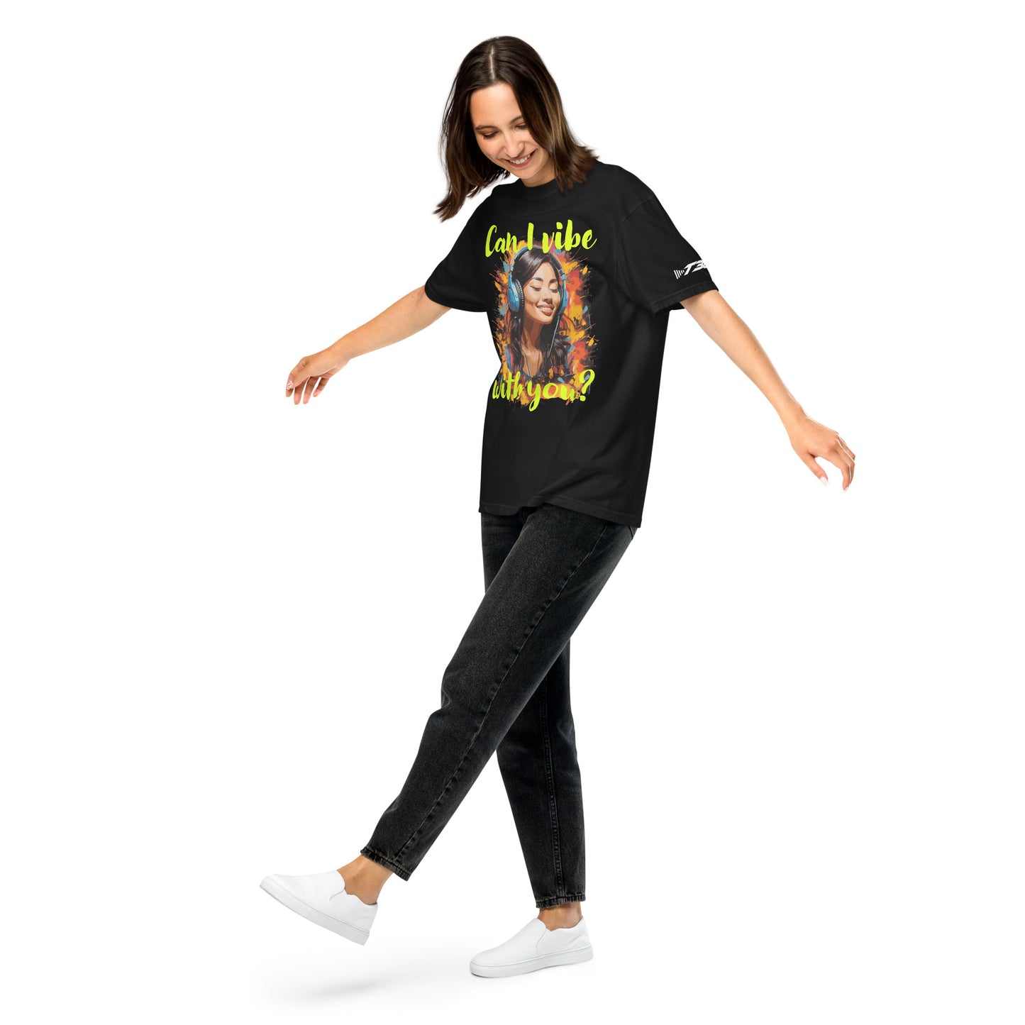 Woman with Headphones Graphic t-shirt