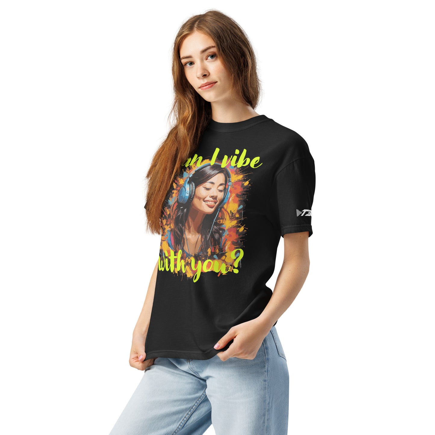 Woman with Headphones Graphic t-shirt