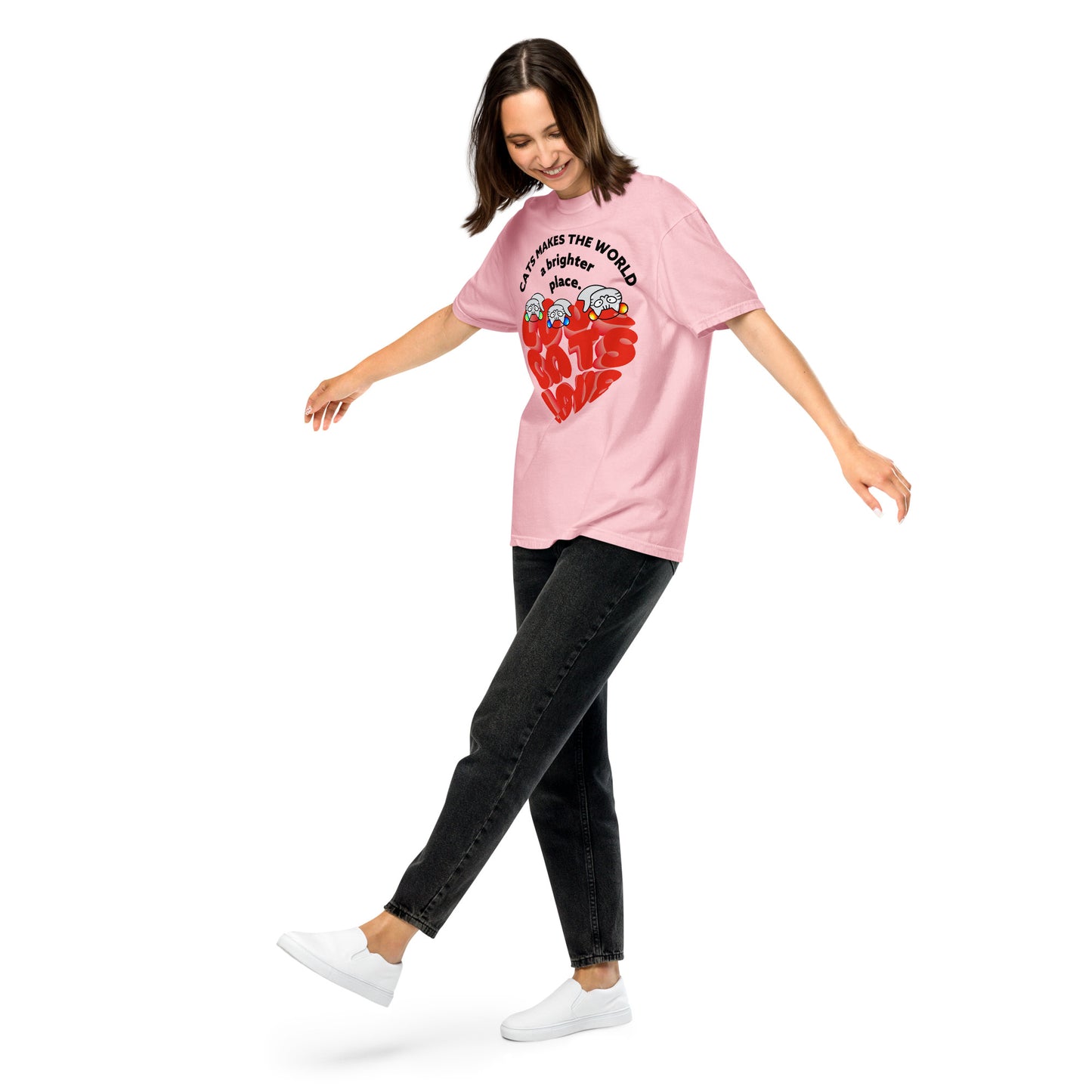 Love Cat Sabaunty Heart Unisex garment-dyed heavyweight t-shirt