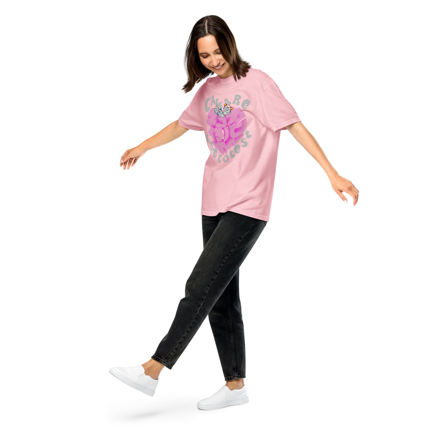 Katakana Heart With Cat Sabaunty Unisex t-shirt