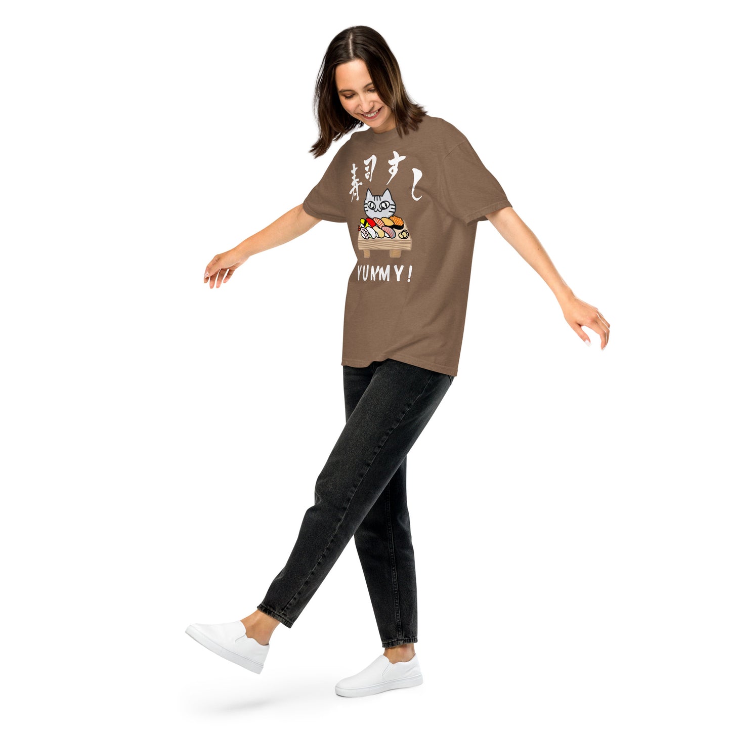 Sushi Love Cat Sabaunty Unisex garment-dyed heavyweight t-shirt