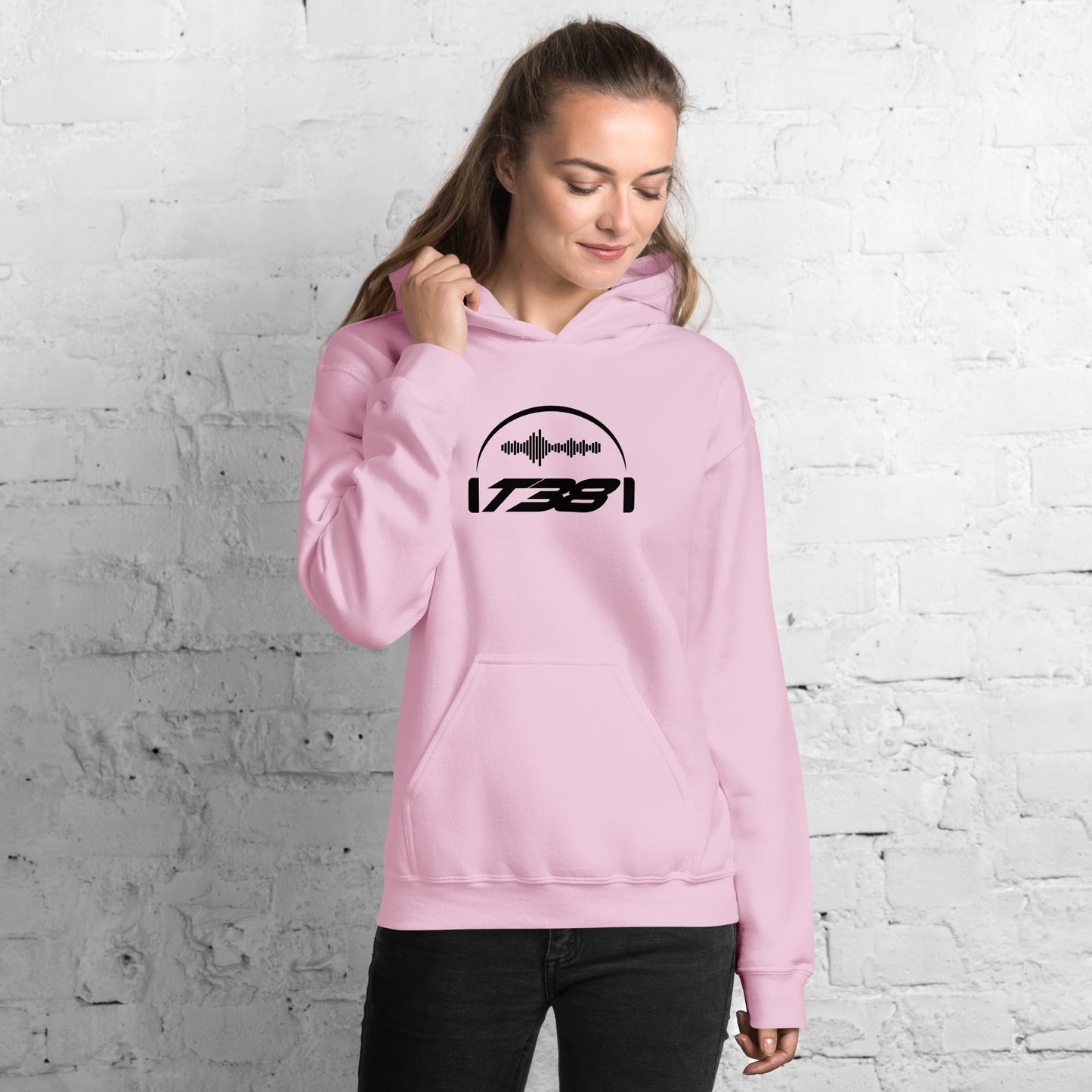 T38 logo black Unisex Hoodie