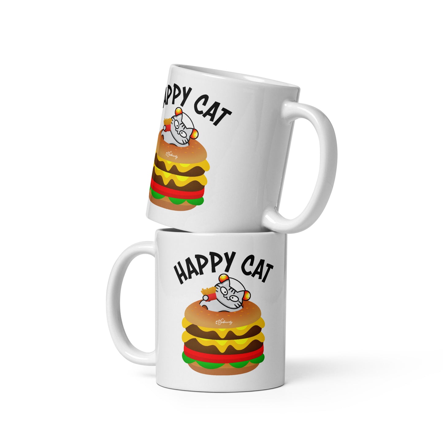 Burger Lover Cat Sabaunty Funny mug