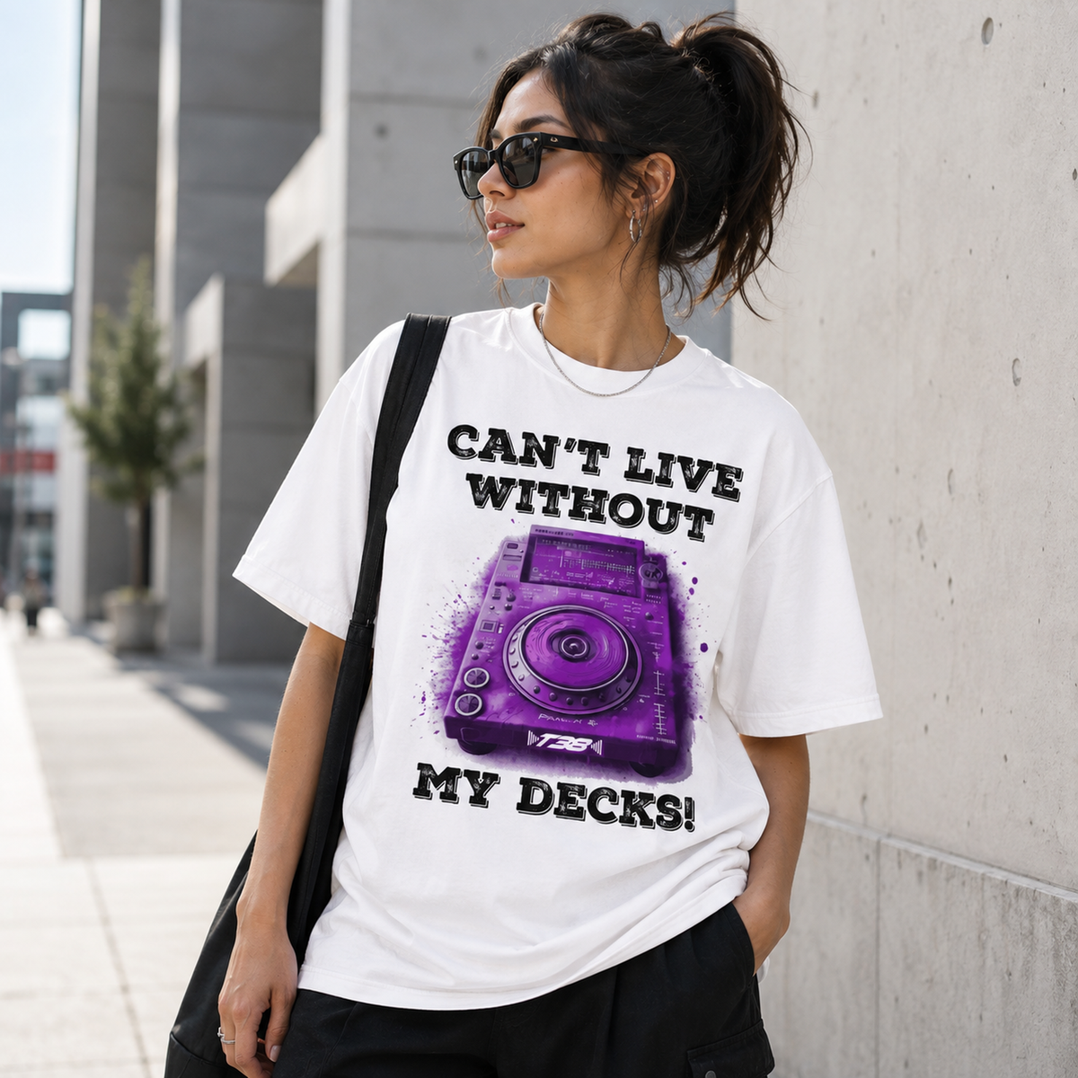 Can’t Live Without DJ Decks Heavyweight T-Shirt