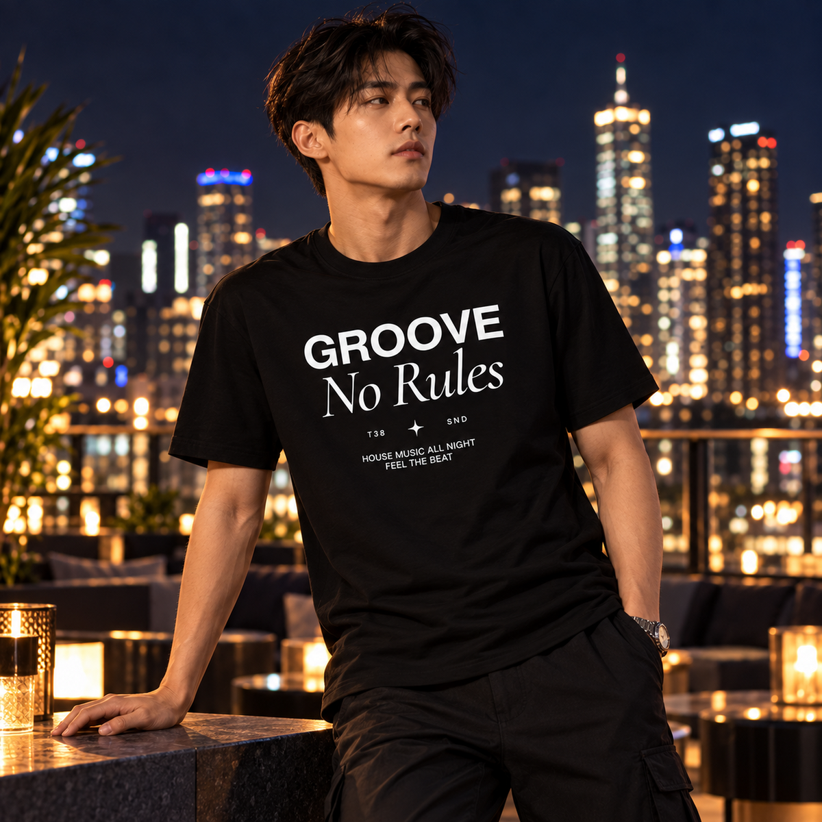 T38 GROOVE No Rules Premium Heavyweight T-Shirt