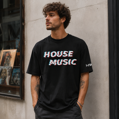 House Music Glitch Heavyweight T-Shirt