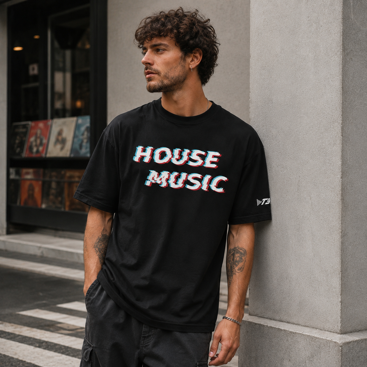 House Music Glitch Heavyweight T-Shirt