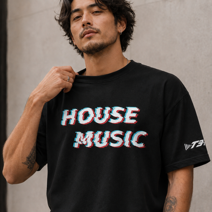 House Music Glitch Heavyweight T-Shirt