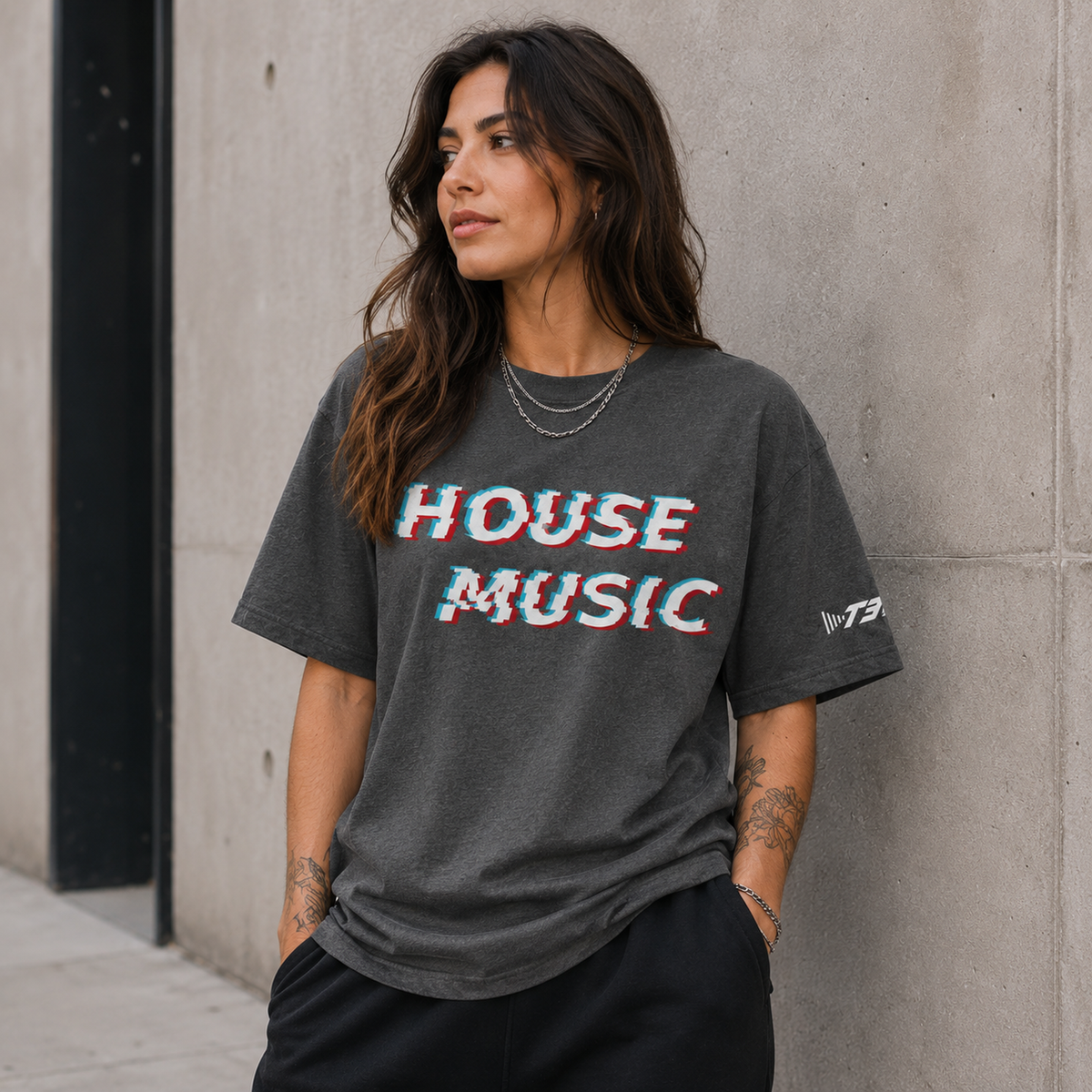 House Music Glitch Heavyweight T-Shirt