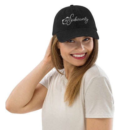 Cat Sabaunty White Logo Denim Hat