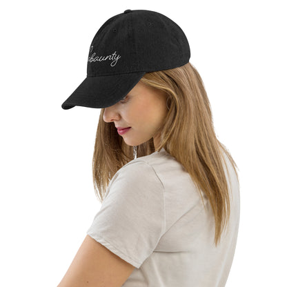 Cat Sabaunty White Logo Denim Hat