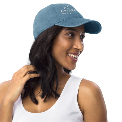 Cat Sabaunty White Logo Denim Hat