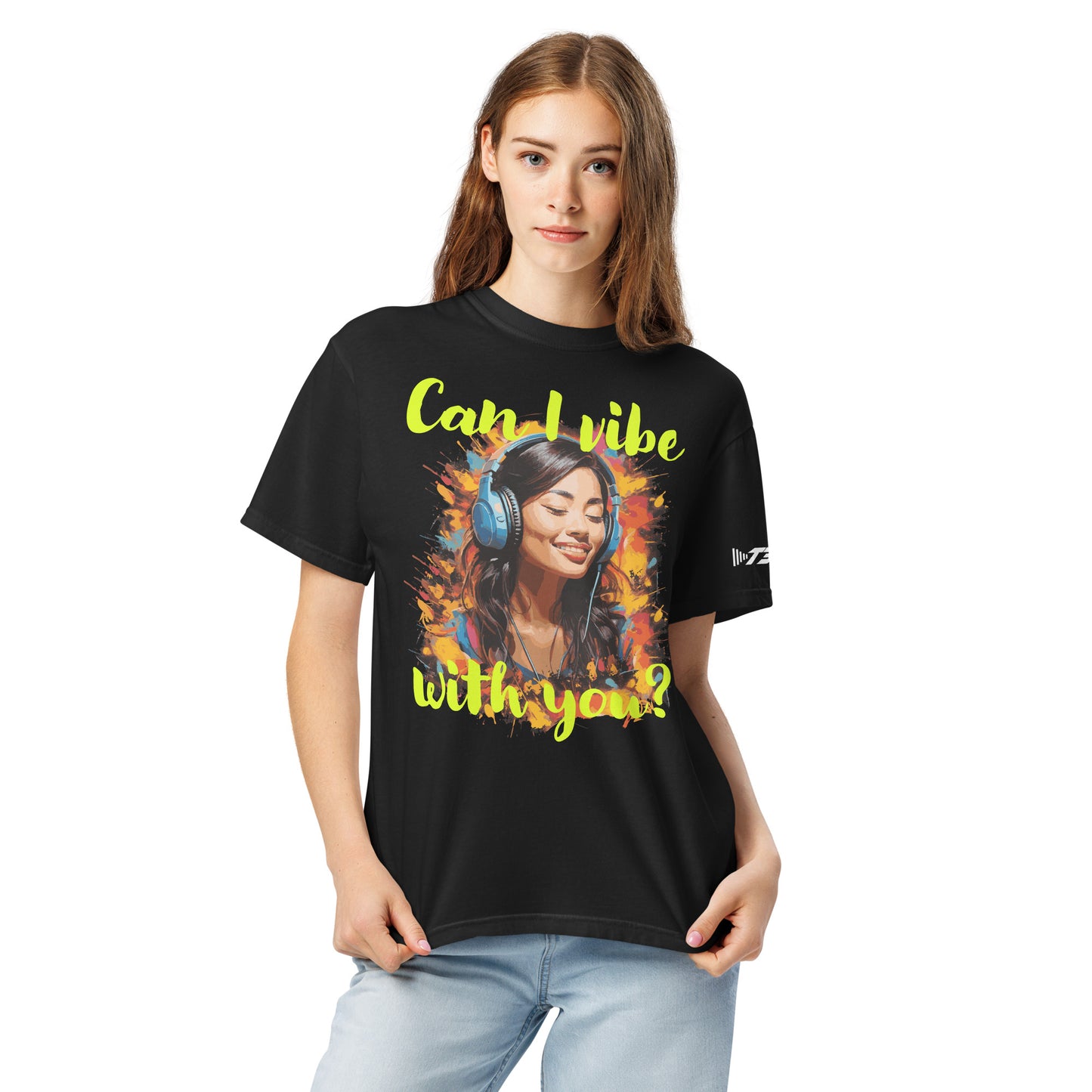 Woman with Headphones Graphic t-shirt