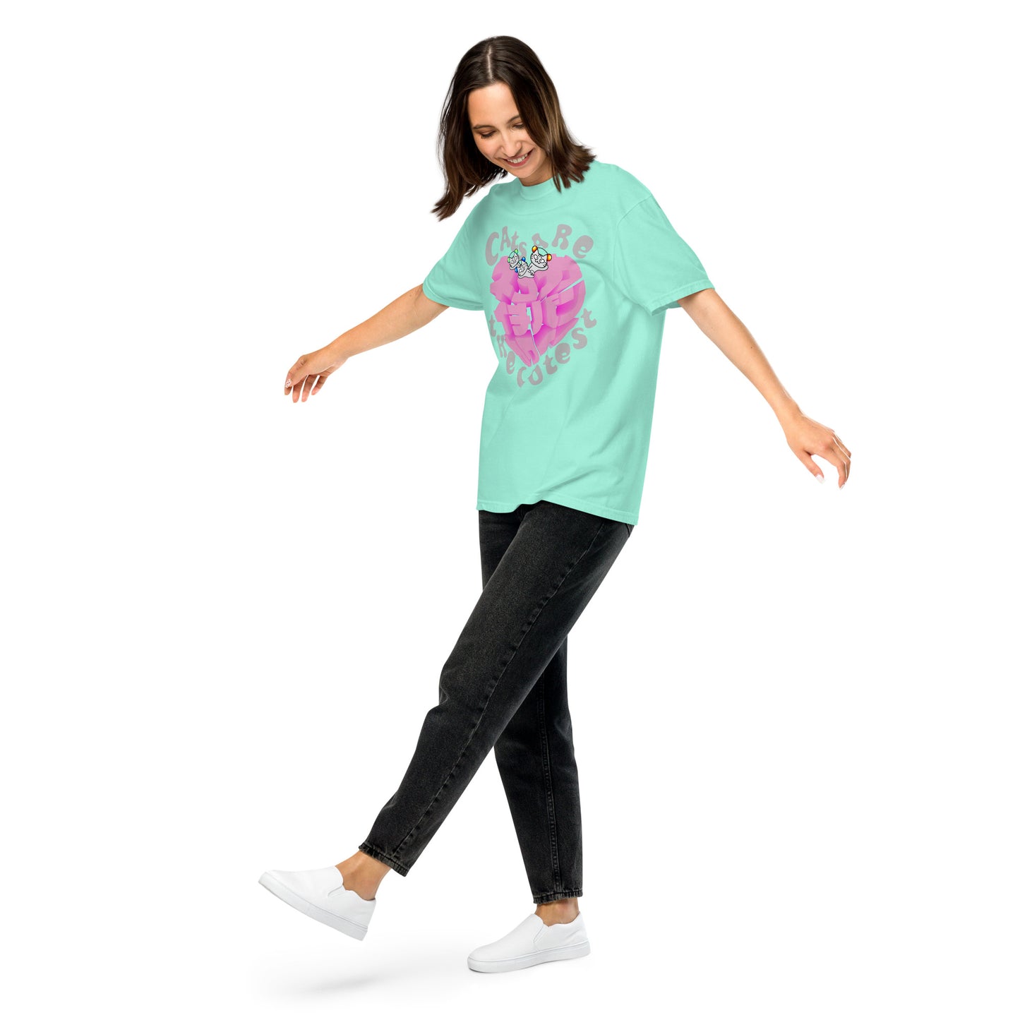 Katakana Heart With Cat Sabaunty Unisex t-shirt