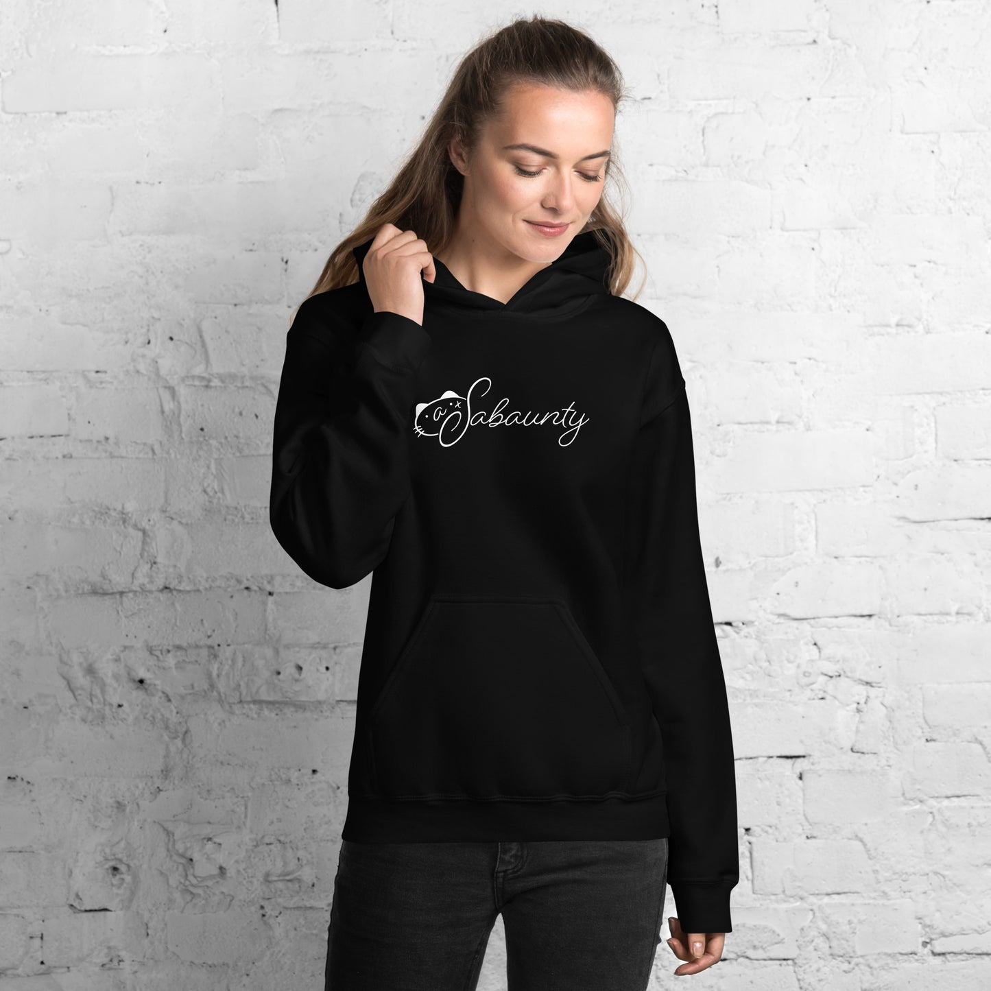 Cat Sabaunty white Logo Unisex Hoodie