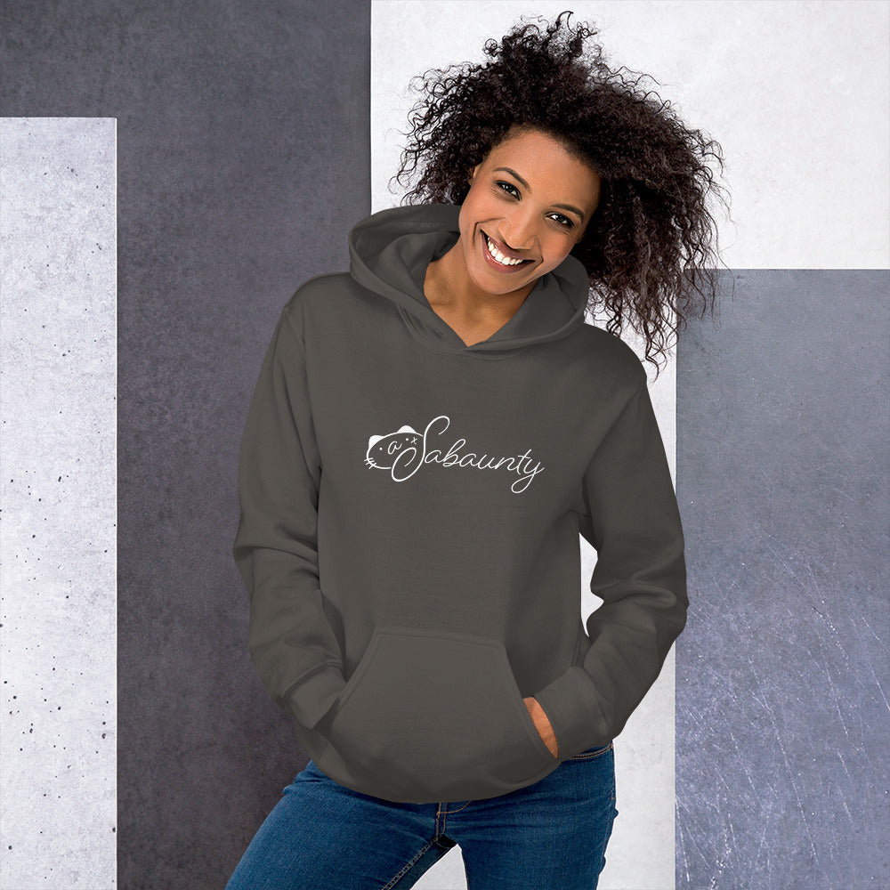 Cat Sabaunty white Logo Unisex Hoodie