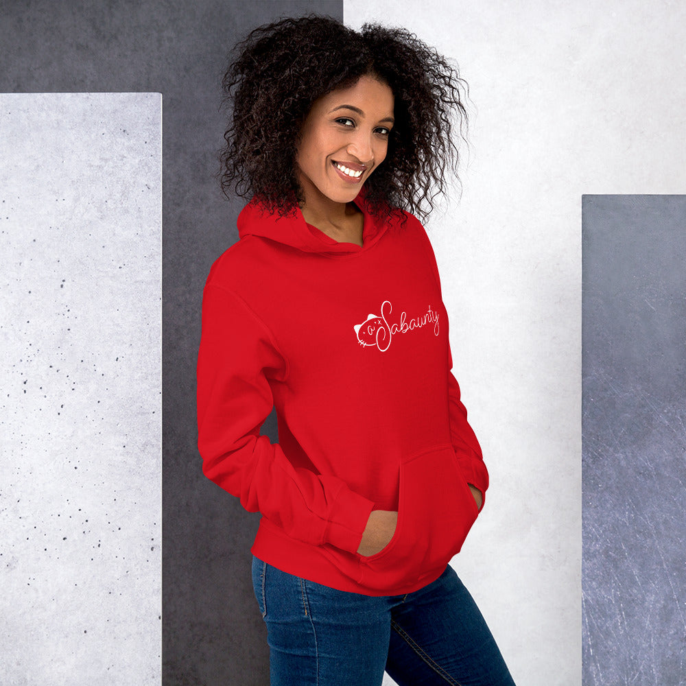 Cat Sabaunty white Logo Unisex Hoodie